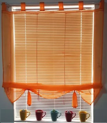 

Short Curtains Blackout Fabrics Roman Curtains Drapes for Kitchen Modern Bedroom Decorations Solid tulle