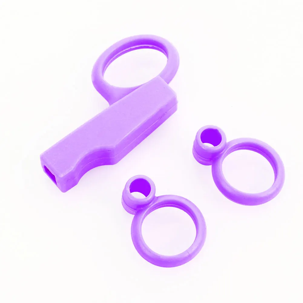 Chopstick аксессуары для кормления ребенка инструмент тренировочные палочки для еды кольцо 3 шт. силиконовые обеденные кухонные домашние милые тренировочные палочки для еды - Цвет: purple