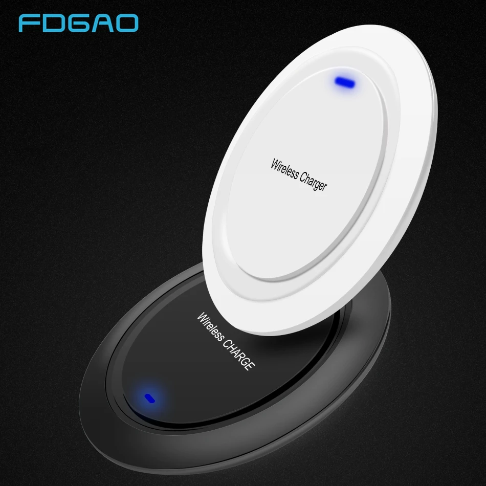 

FDGAO Ultra Slim Qi Wireless Charger for iPhone X XS Max XR 8 Plus Fast Wireless Charging Pad For Xiaomi Samsung S8 S9 S7 Note 9