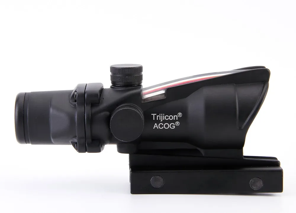 Trijicon ACOG охотничий воздушный мягкий 4X32 прицел красный оптический прицел черный тактический прицел с тремя подсветкой шеврон Recticle