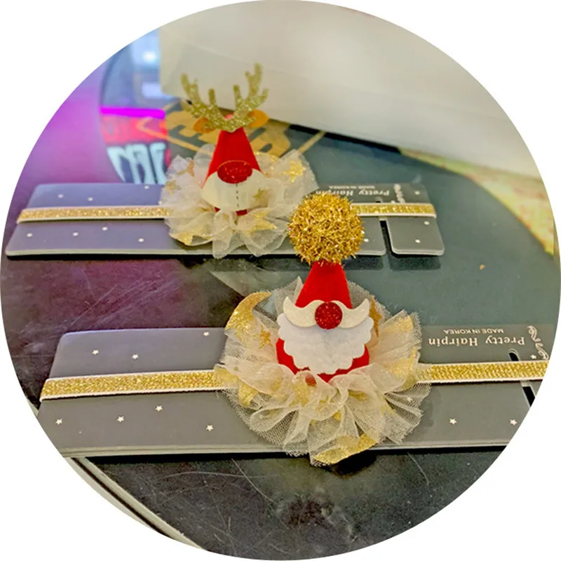 

5pcs/lot Cute Christmas Hat Hair Accessories Cartoon Elk Horn for Christmas Dress Up Headbands Party Gift Hairbands Headdress