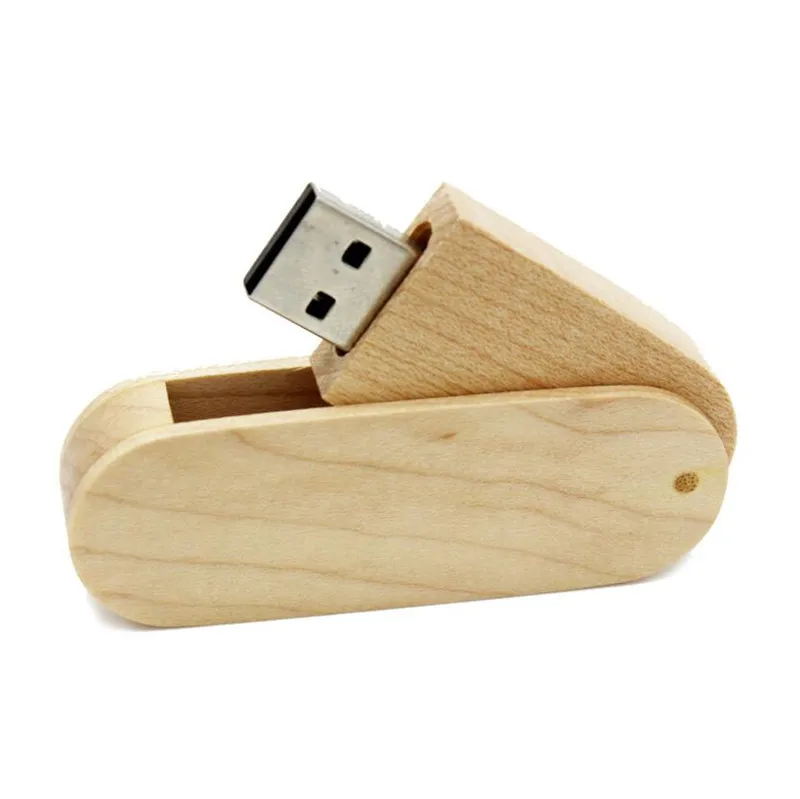 JASTER логотип лазерная гравировка вращающийся деревянный USB флеш-накопитель карта памяти Флешка 4 ГБ 16 ГБ 32 ГБ 64 Гб usb creativo U диск подарок - Цвет: Maple wood