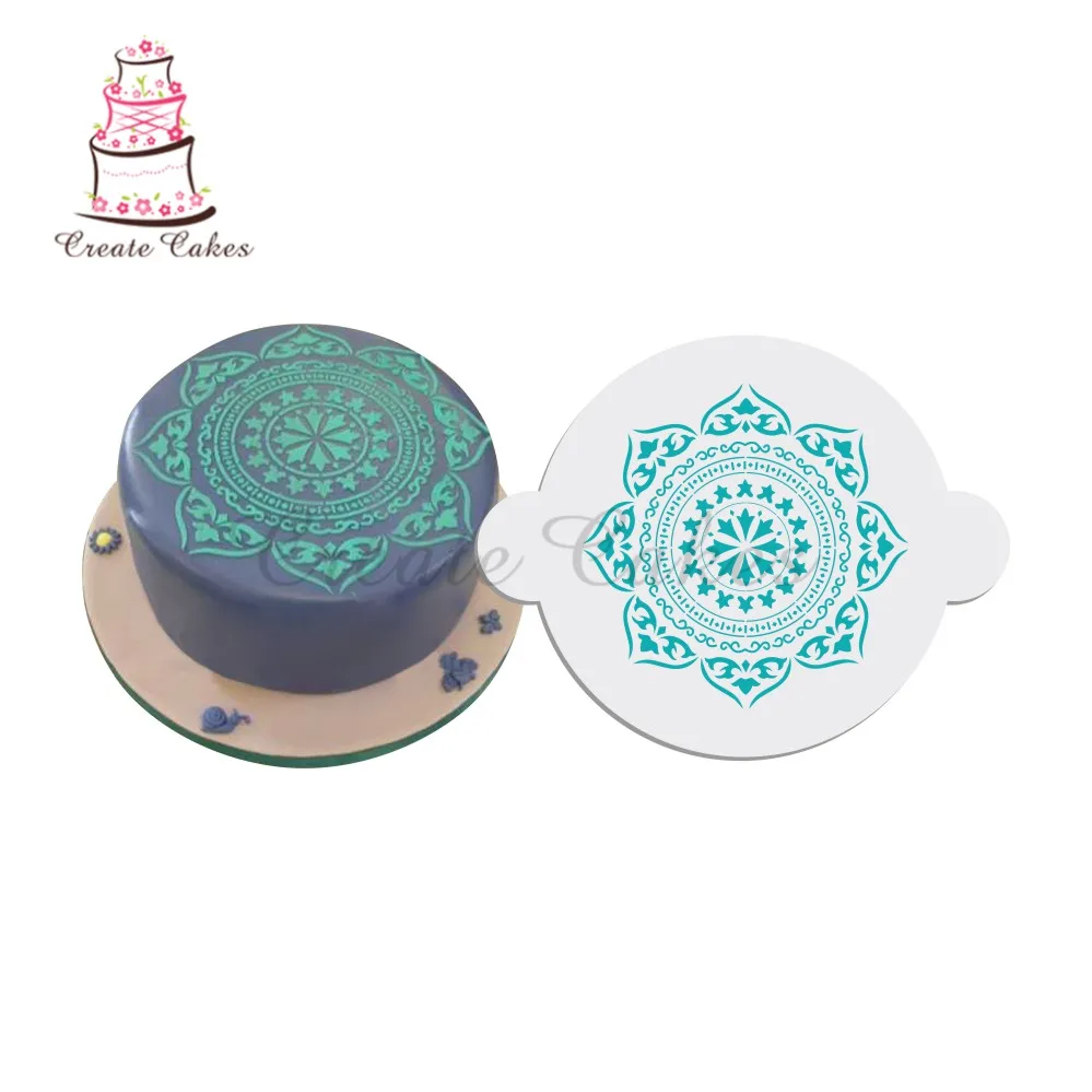 

Moroccan Medallion Cake Stencil, Cake top Stencil, Flower Stencils for Decoration ST-142