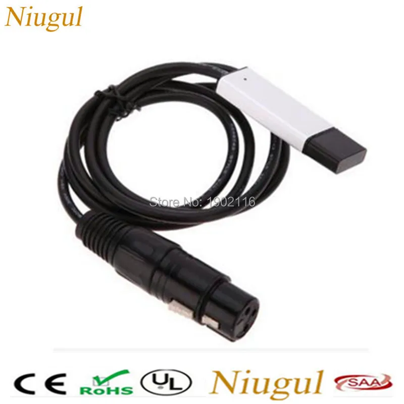 

USB To Interface Adapter /LED Studio Computer PC Stage Lighting Controller Dimmer DMX512 3Pin LED Signal Line Par Light Cable