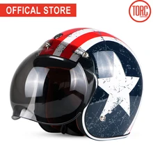 TORC moto rcycle casco vintage open face bubble visiera moto rbike moto cross jet retro del casco capacete DOT T50 vespa moto casco