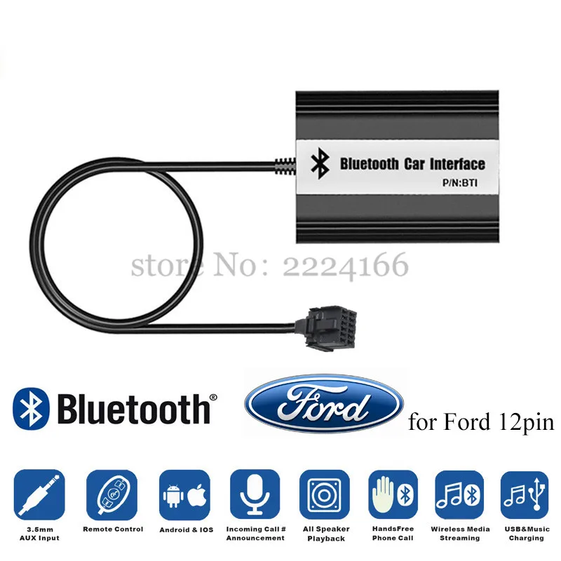 Новый Автомобильный Bluetooth A2DP адаптер для Ford Focus Galaxy Ka Mondeo C-Max интерфейс 12 Pin MP3