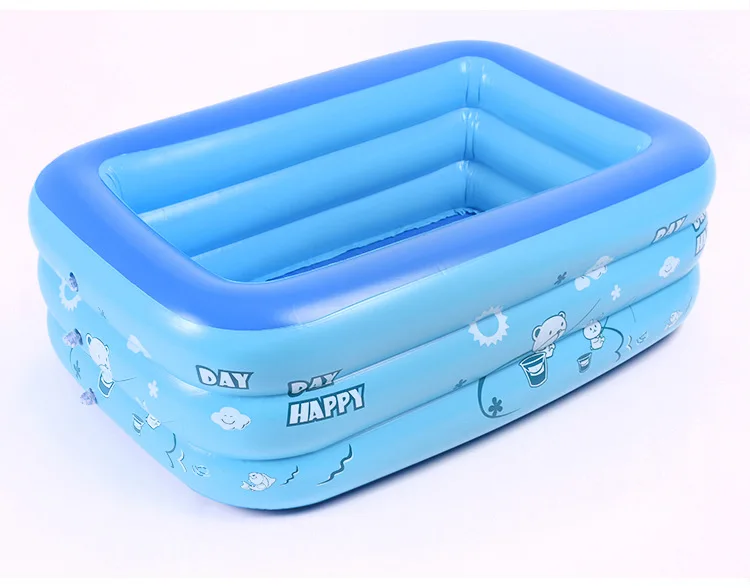 ПВХ плавательный бассейн трехслойный плавательный бассейн детский игровой бассейн квадратный надувной бассейн товары для плавания случайный - Цвет: 210cm