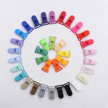 

50-100pcs/lot Baby Plastic Pacifier Clips Jewelry Making Pacify Soother Holder Baby Feeding Accessories Tools Multi Candy Colors