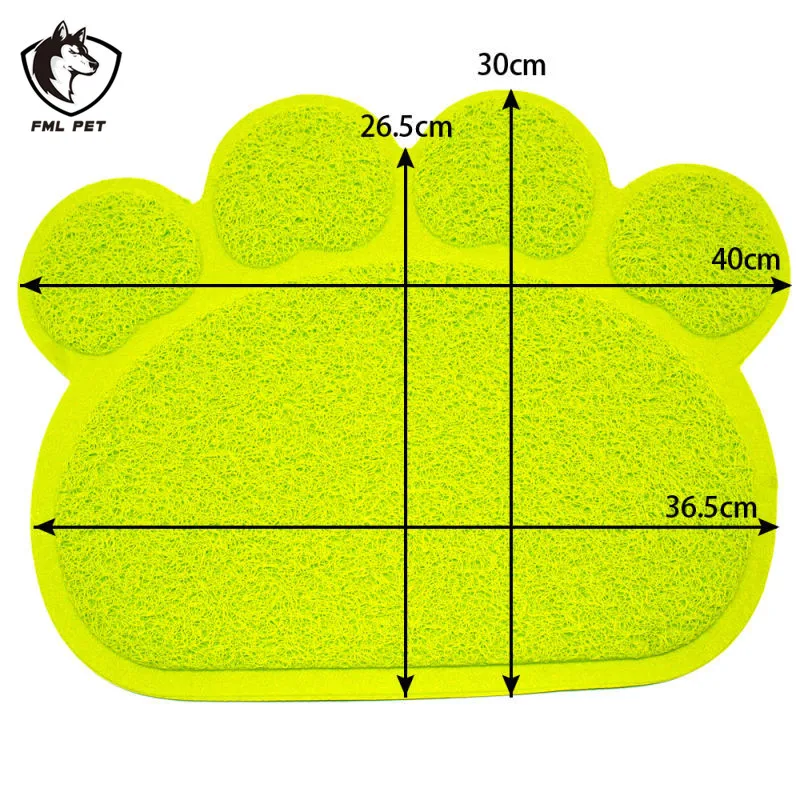 FML Pet Cat Litter Mat Paw Print Dog Cat Toilet for Cats Pet Accessories Kitty Dish Feeding Bowl Easy Cleaning Sleeping Pad