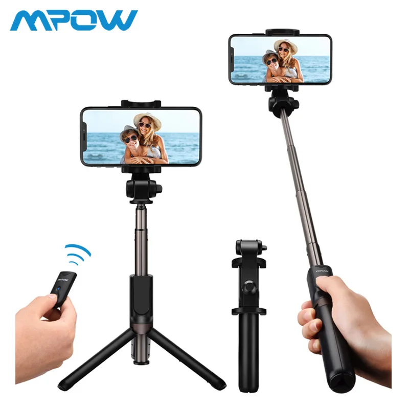 

Mpow PA108 3 in 1 Selfie Stick Bluetooth Remote Control+Monopod+Tripod 360 Degree Rotation Phone Holder For iPhone X 8 7 Samsung