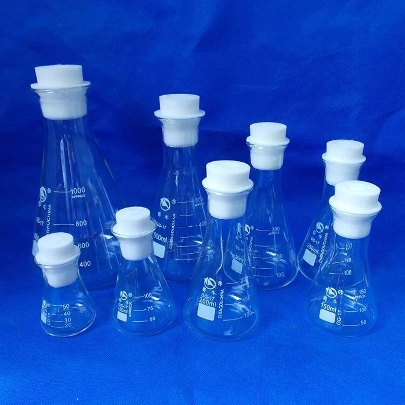 4pcs 44 49mm Silica gel stopper + 4pcs 1000ml conical flaskin Flask from Office & School