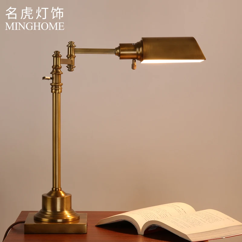 

American Style Table Lamp of Eye Care Learning Iron Desk Study Bedroom Table Lamp Creative Jobs Led Personality Table Lamp