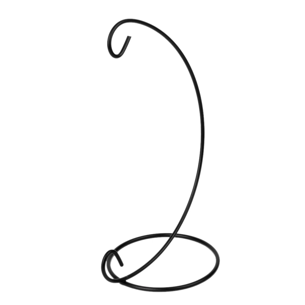 9'' Black Metal Hanging Flower Plant Vase Pot Stand Holder Home Decor DIY