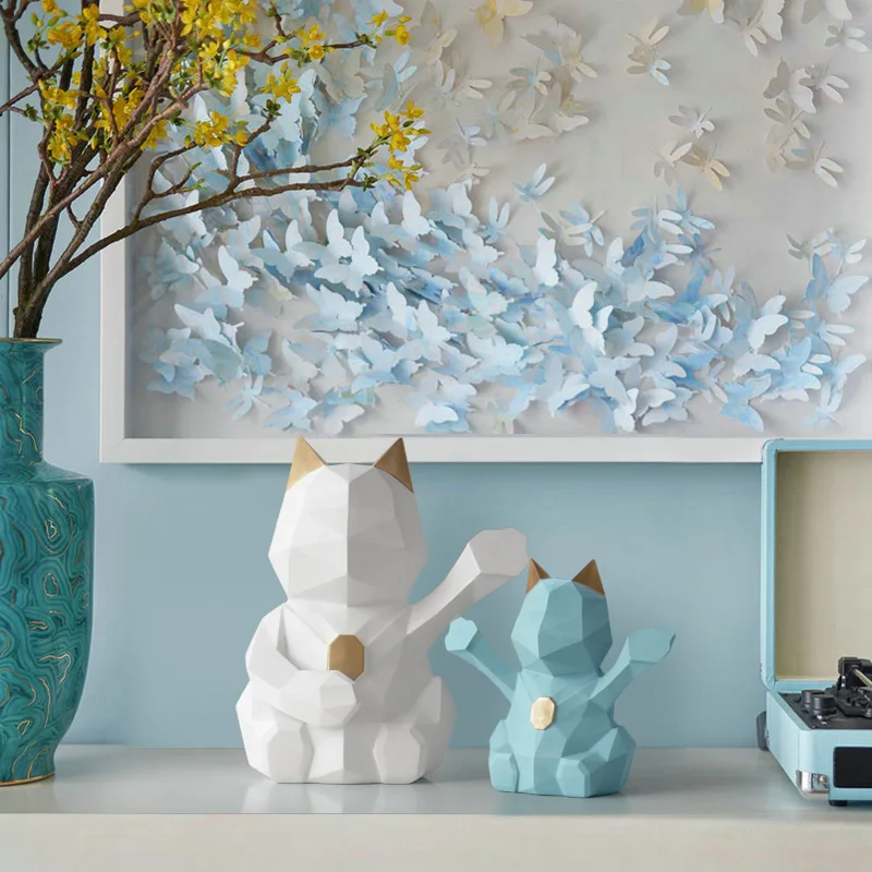 1 шт. скандинавские геометрические копилки lucky cat для взрослых большие украшения