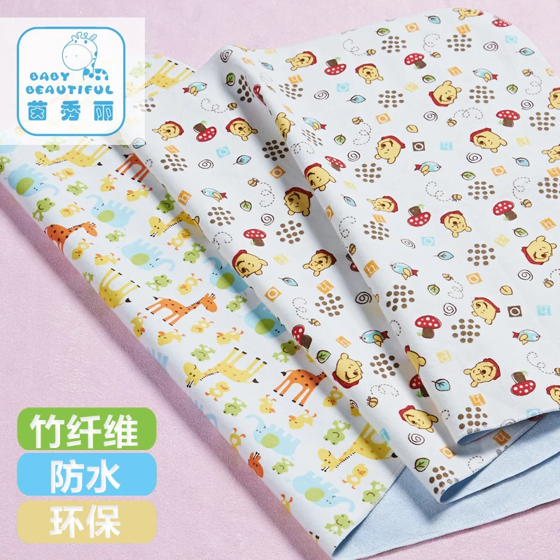 Hot 70x50cm Baby Infant Waterproof Urine Bed Mat Animal Reusable Diaper Travel Home Cover Burp Changing Pads