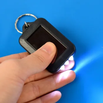

Defense Emergency Portable 3 LED Solar Power Flashlight Pocket Keychain Key Ring Torch Outdoor Every Day Carry Emergency Light