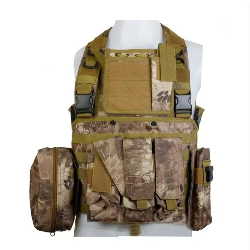 Специальный защитный полицейский жилет тактический жилет военная техника страйкбол военный жилет боевой - Цвет: Sand crepe