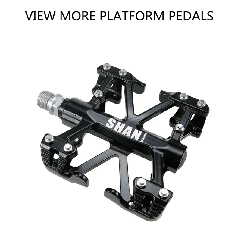 New Shanmashi 2Pcs Bike Pedals Flat Bicycle Pedals Racing Anti-Slip Lightweight Magnesium Alloy Mtb Road Bike Pedals