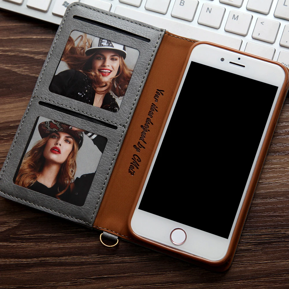 Кожаный чехол бумажник для iPhone 7 8 Plus X XS Max XR 11 Pro книжка с держателем карт 7plus