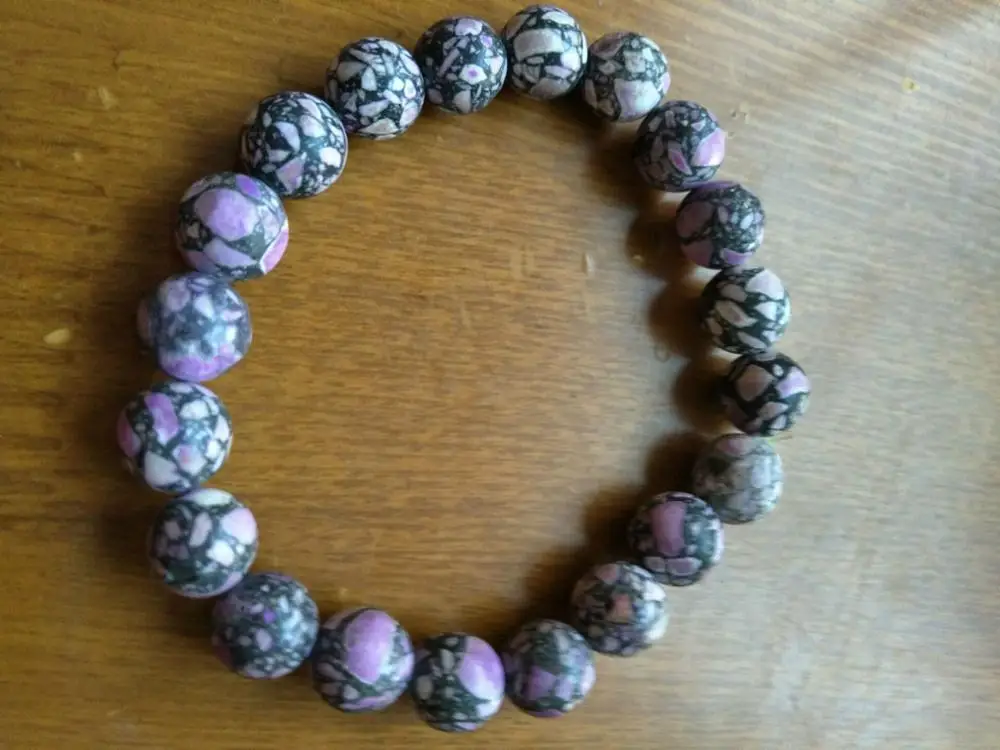 

New Fashion 10mm colored Round elastic bracelet 7 '' 0337 28%