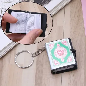 

Portable Mini Ark Quran Book Real Paper Can Read Arabic The Koran Keychain Muslim Jewelry