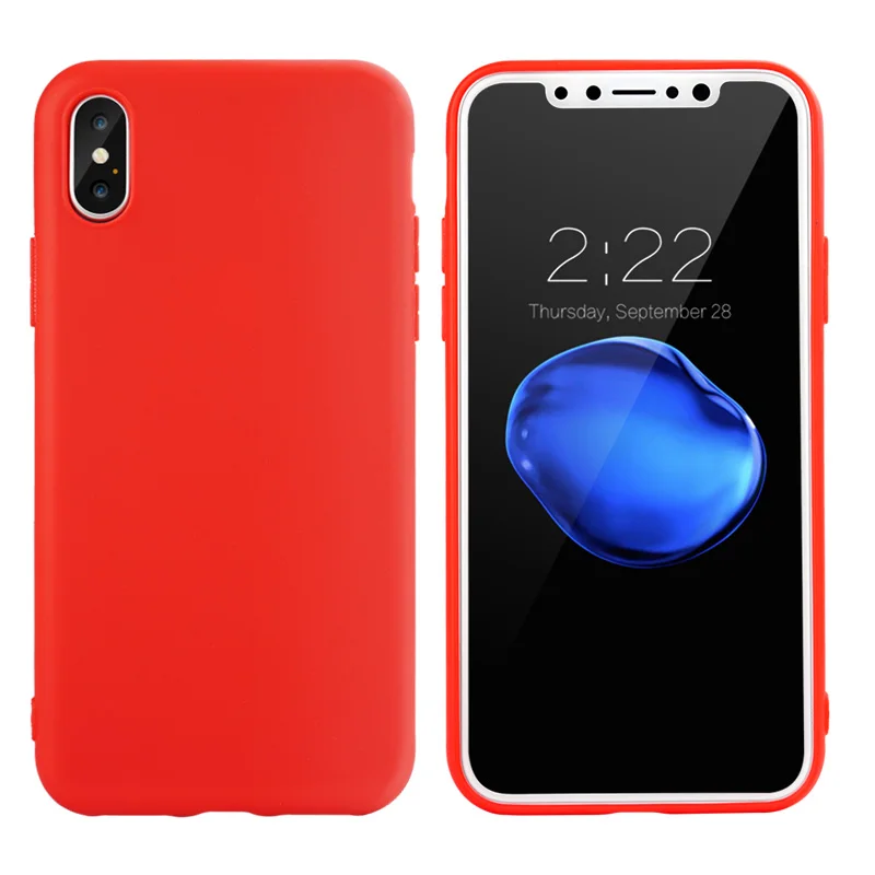 Черный матовый резиновый чехол для телефона JAMULAR для iPhone X XS MAX XR 5S SE противоударный силиконовый чехол для iPhone 7 8 Plus 6 6s чехол s - Цвет: Red