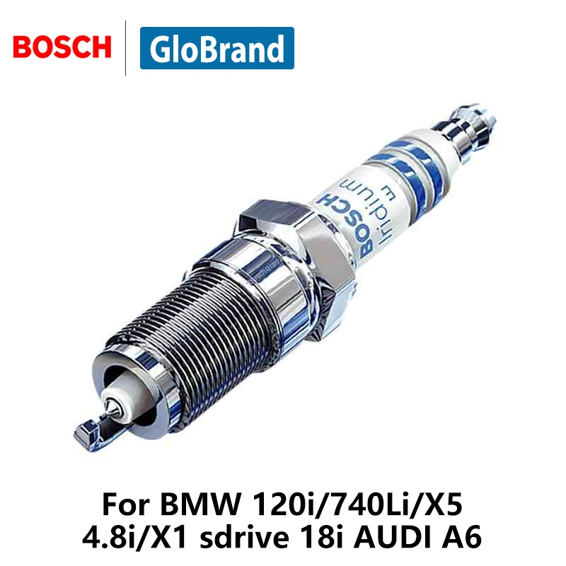 4pieces/set BOSCH Car Spark Plug For BMW 120i/740Li/X5 4.8i/X1 sdrive