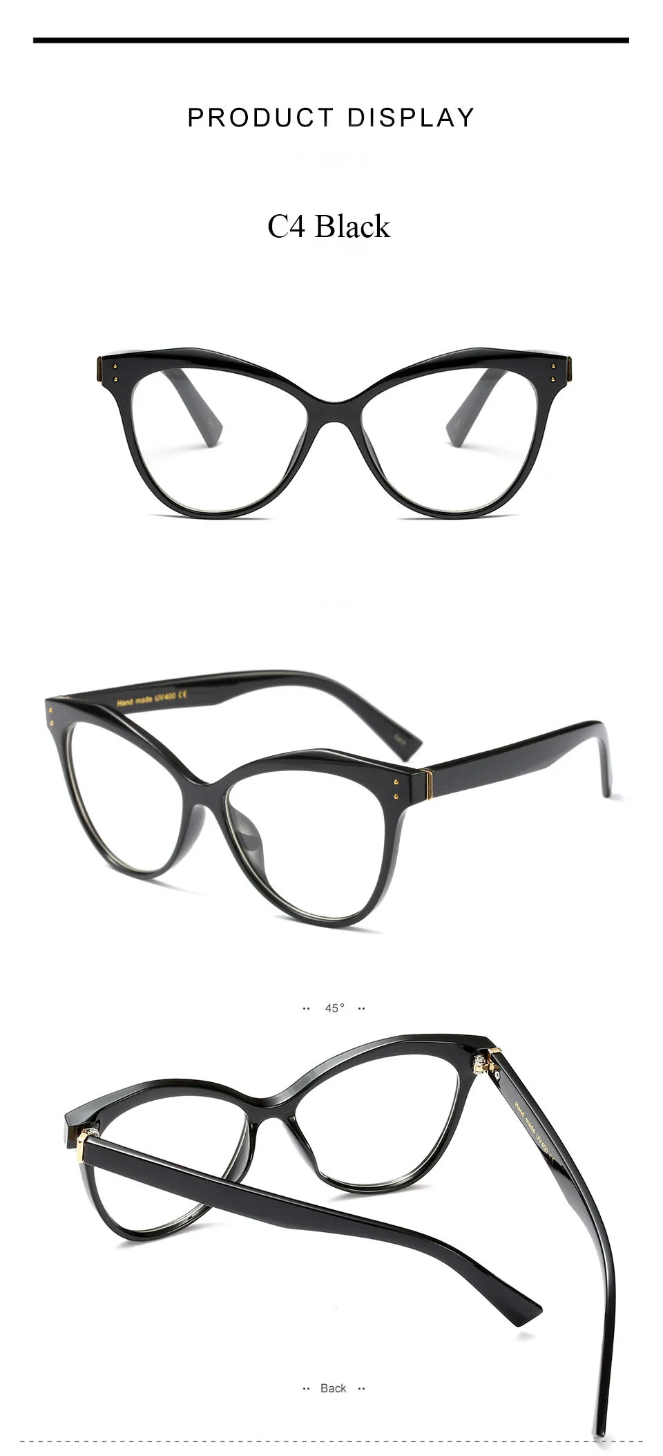 Glasses Frame Male AMANKEI Fashion Cat Eye Solid Eyeglasses Frame Women Unisex Plastic Optical Glasses Frame Female 92113 (6)