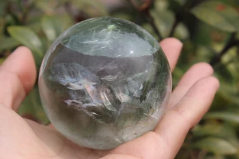 

King of rare natural quartz crystal green fluorite best ball to heal