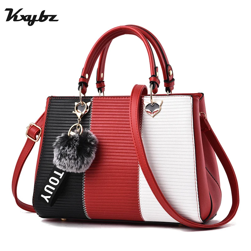 

KXYBZ Women Handbag Designer Fashion Patchwork Crossbody Bag For Women Elegant Stereotypes Bag Top-handle Women Tote Bag K1044