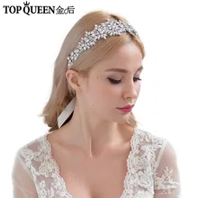 TOPQUEEN H319 горячая Распродажа чистый со стразами ручной работы; украшенные камнями; свадебные аксессуары и парик, заколки, заколки для волос, трессы, заколки, вышитые handdress