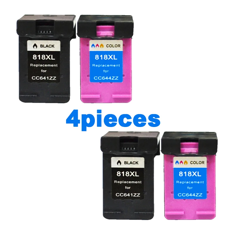 XiongCai Compatible ink cartridges for HP 818 Deskjet D2500 F2418 D1600