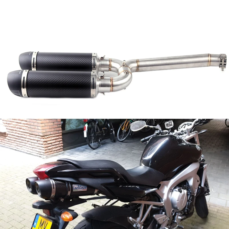 FZ6S FZ6N мотоцикл из углеродного волокна глушитель Соединительная средняя труба