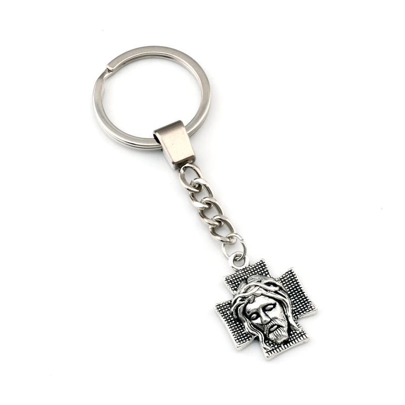 

3pcs Keychain Cross Jesus Christ Religion Alloy Charms Pendants Key Ring Travel Protection DIY Accessories A-491f