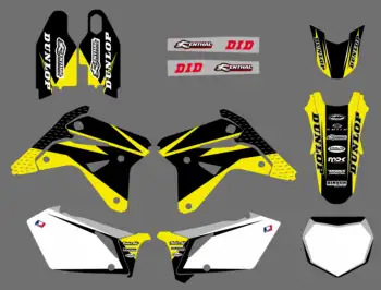 

NICECNC Complete Matching Motorcycle Graphic Background Decals Stickers Kit For Suzuki RMZ450 RMZ 450 RM-Z450 RM-Z 450 2007