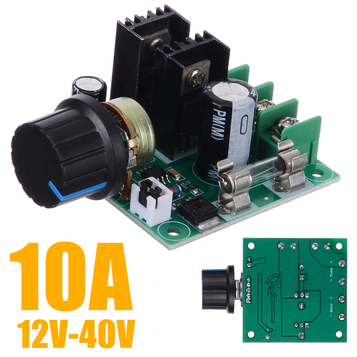 12V~40V 10A PWM DC Motor Speed Control Switch Controller Volt Regulator Dimmer 