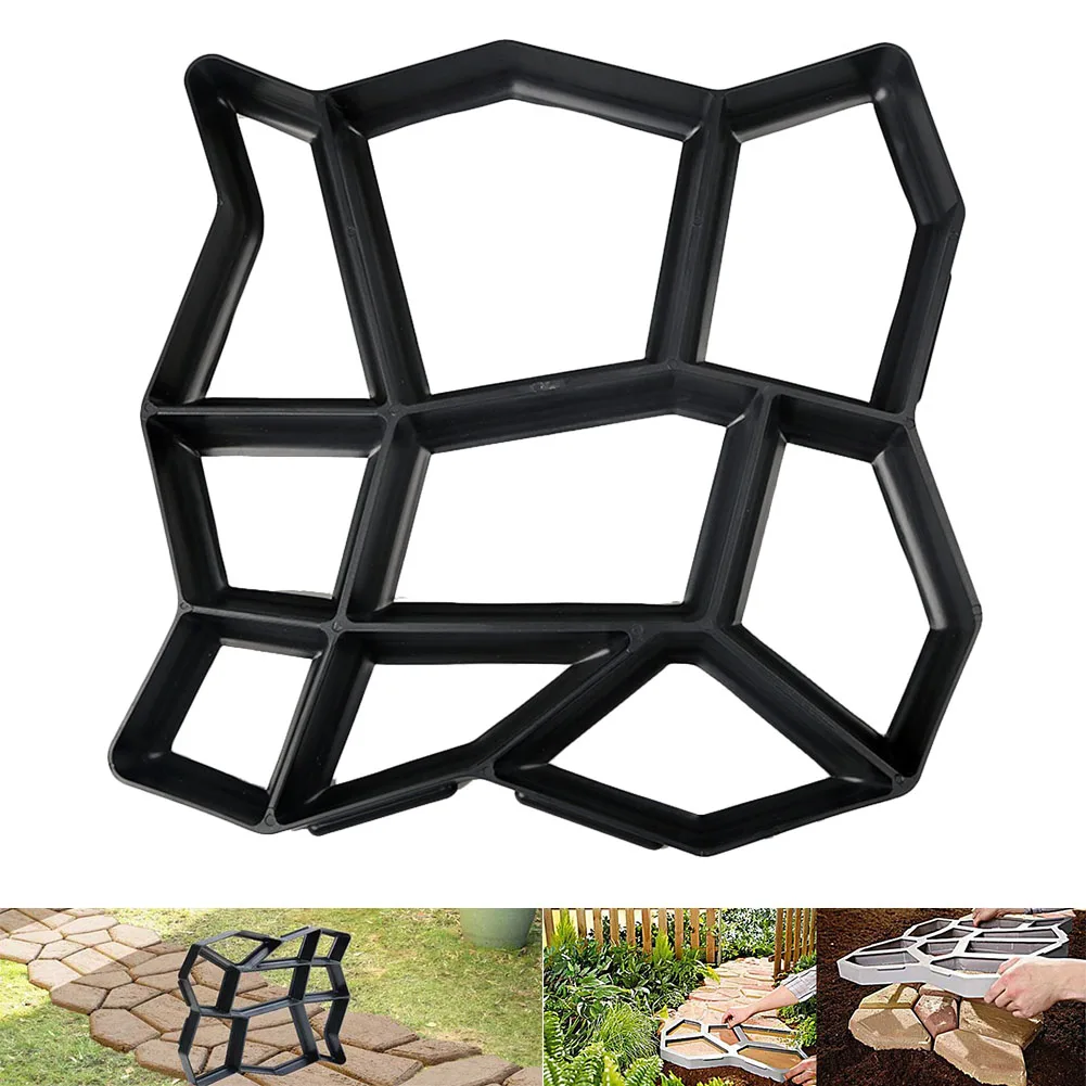 Floor Path Maker Mould Concrete Mold Reusable DIY Paving Durable for Garden Lawn Dropshipping - Цвет: as shown