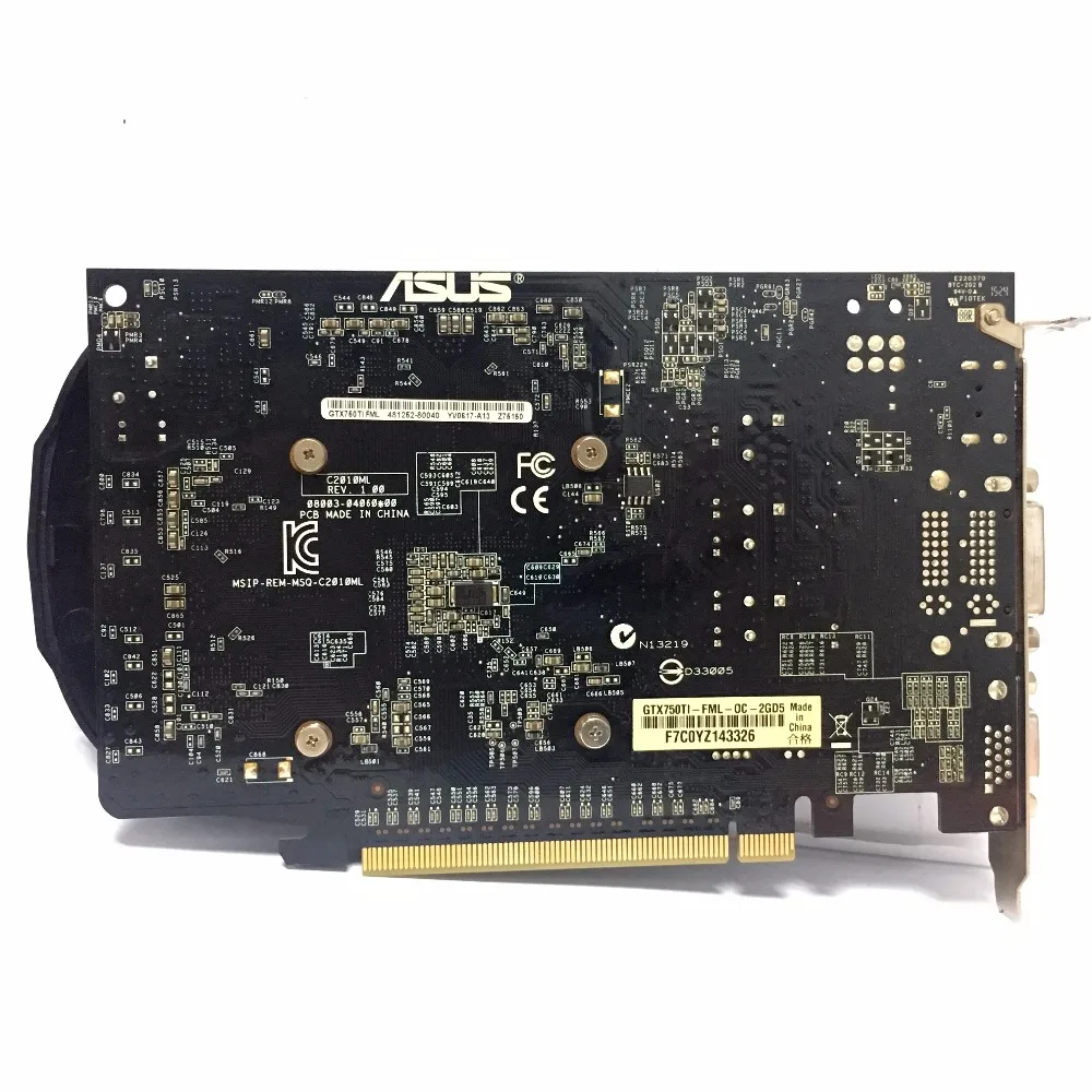 Asus GTX750TI GTX 750TI 2 Гб D5 DDR5 128 бит ПК настольный PCI Express 3,0 компьютерные видеокарты samsung чипсет 2G