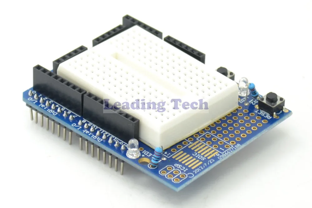 

Proto Shield + Bread Board W/ LED and Button Prototype Expansion Board