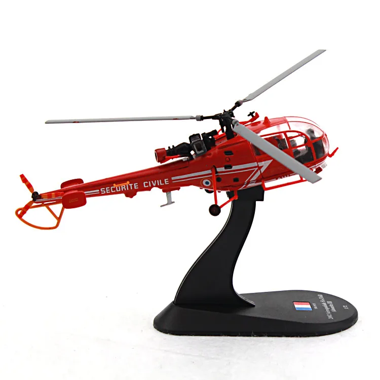 

AMER 1/72 Scale Military Model Toys Aerospatiale Alouette III Helicopter Diecast Metal Plane Model Toy For Collection,Gift