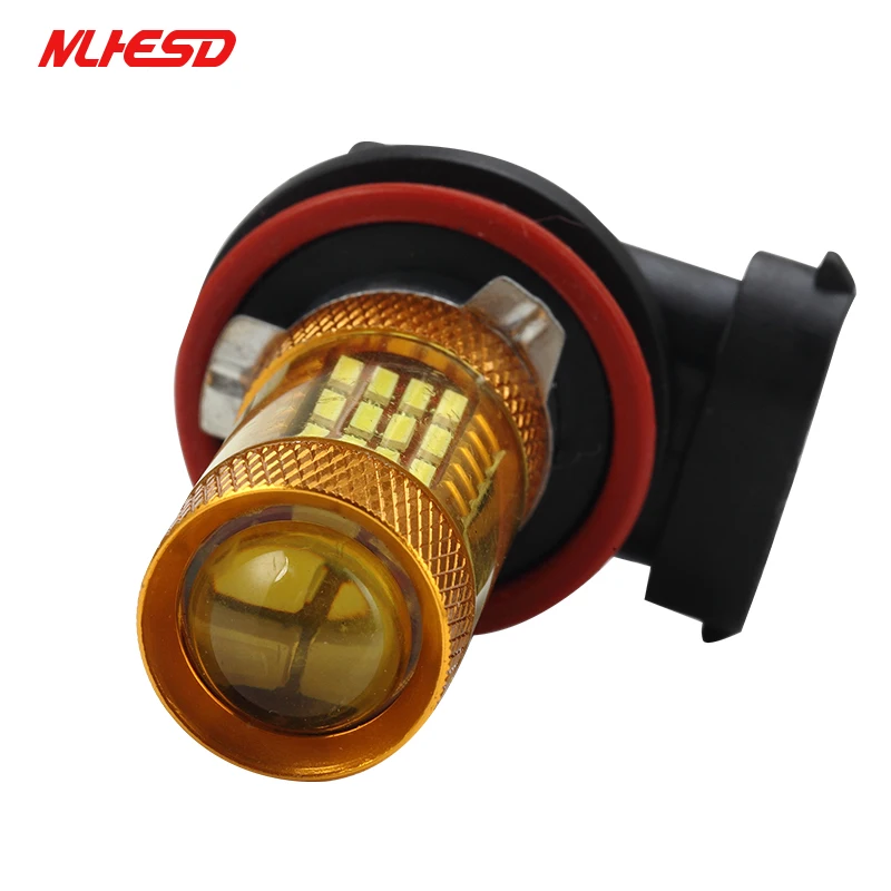 10 шт. автомобильный H8 H11 Светодиодный 60SMD 55 Вт 4014 drl светодиодный противотуманный фонарь головной свет для вождения дневного света лампа поворота супер белый AC12V 24 В