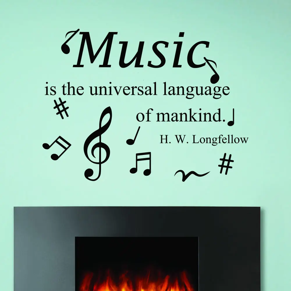 Wall Decals Quotes Music Is The Universal Decal Home Decor Vinyl Sticker