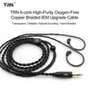 TRN Earphone 6 Core Oxygen-free Copper Braided Upgrade Cable 0.75 0.78 mm 2 Pin Plug For TRN V80 V30 IM1 V20 V90 DT6 T2 IEM S2 ► Photo 1/6