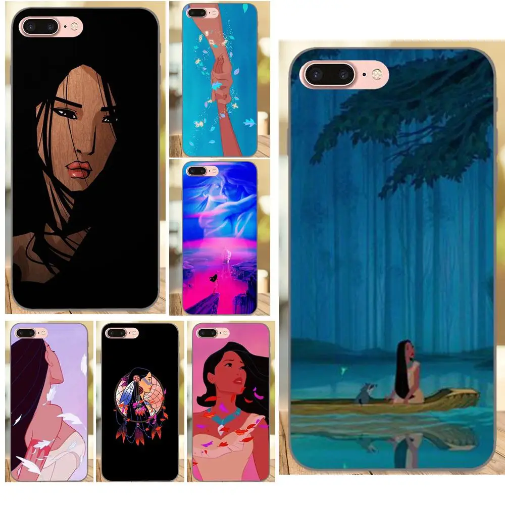 Для Apple iPhone 4 4S 5 5S SE 6 6S 7 8 Plus X XS Max XR TPU чехол для мобильного телефона Pocahontas