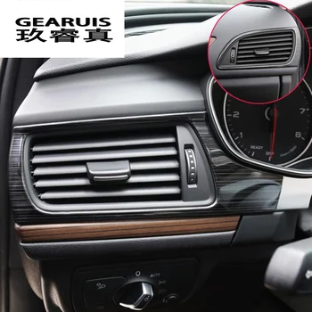 Car Styling AC Uscita aria anteriore Trim Cornice Decorazione Adesivo Copertura per Audi A6 C7 2012-2018 Interni Accessori auto LHD