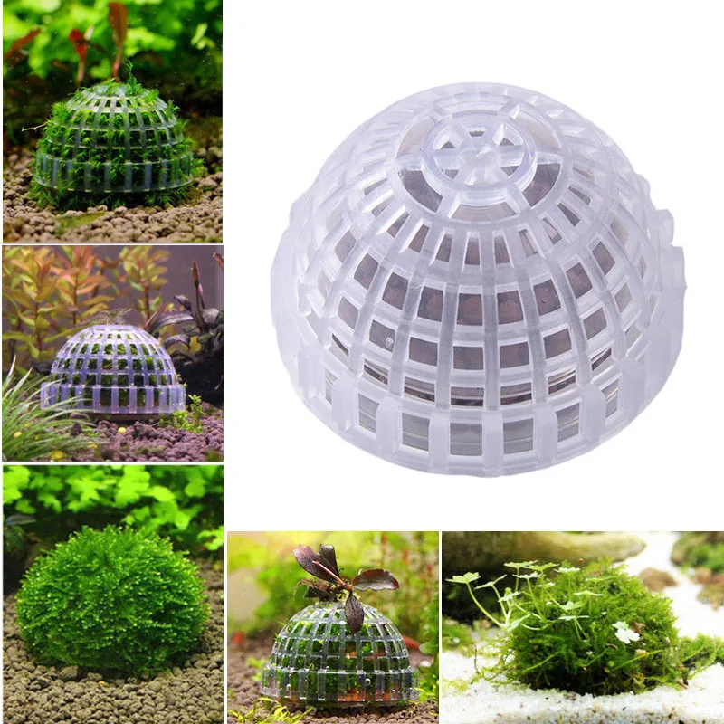 

5cm Plastic Natural Mineral Aquatic Bio Moss Ball for Aquarium Crystal Red Shrimp House Fish Tank Decoration Mineral Balls