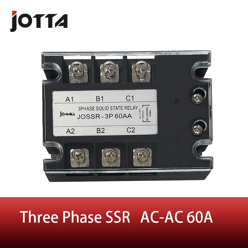 SSR-60AA 60A AC управляющее напряжение 80-250VAC SSR трехфазное твердотельное реле |