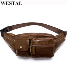 WESTAL, Мужские поясные сумки, натуральная кожа, Мужская поясная сумка, большой кошелек, сумка на ремне, мужские сумки-мессенджеры, Кожаная поясная сумка, нагрудная сумка, 8399