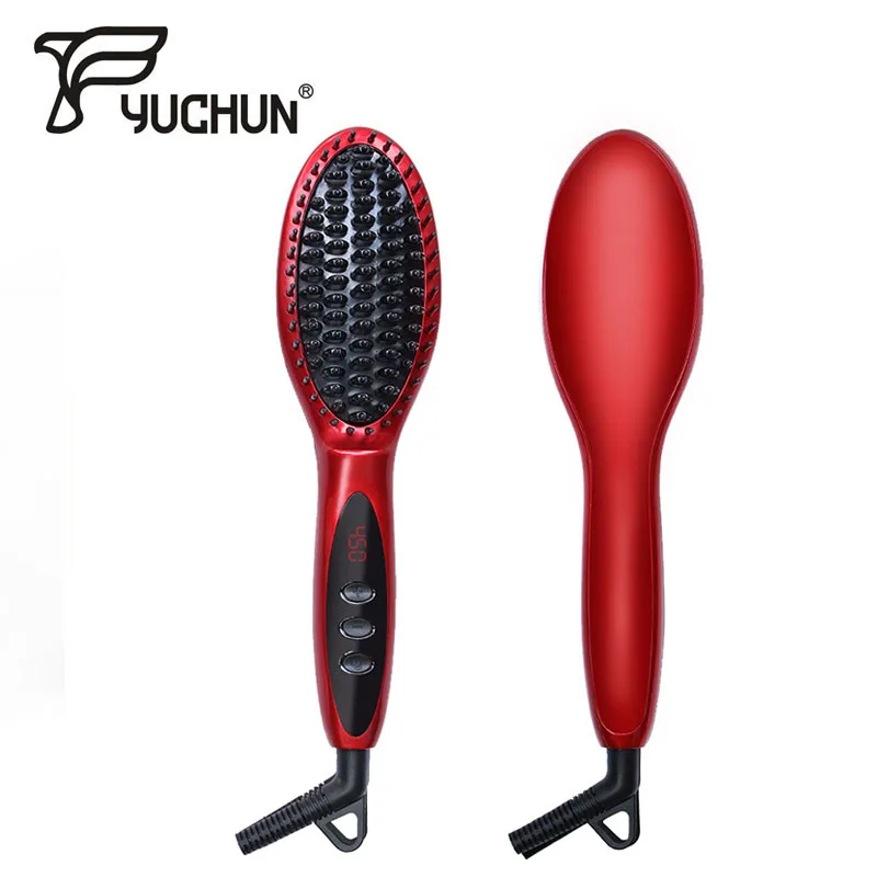 

Electric LED Digital Hair Straightener Curler for Man Flat Iron Straighting Curling Iron Corrugation Styling Comb Brush Male