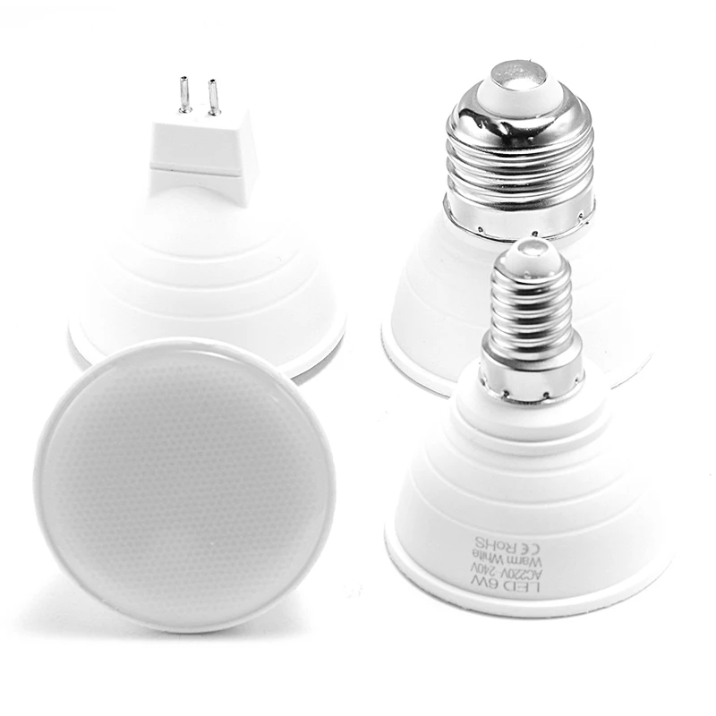 

E27 E14 MR16 GU10 LED Bulb Spotlight 6W 24 Degrees / 120 Degree Spotlight Energy Saving Lamp Home Lighting